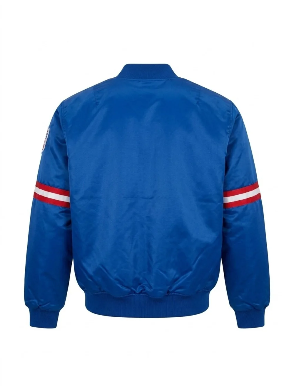 Vintage 80s Starter Pro Line Blue GIANTS Satin Bomber Jacket